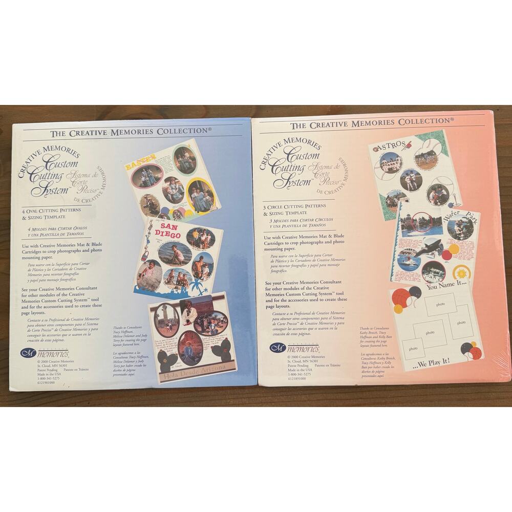 Creative Memories cutting system templates set of two circles and ovals new